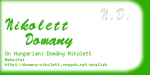 nikolett domany business card
